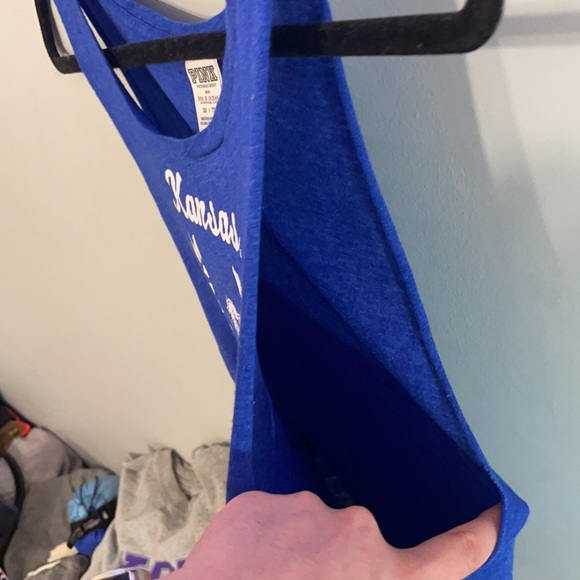 VS Size: XS. Blue KU Jay-hawk tank top SO SOFT - Picture 3 of 4